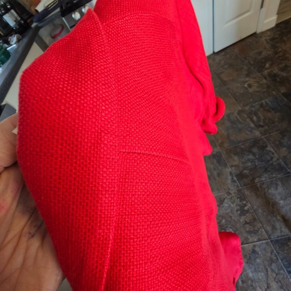 Jones New York Red 2 Button Blazer Size 14 - Picture 4 of 10